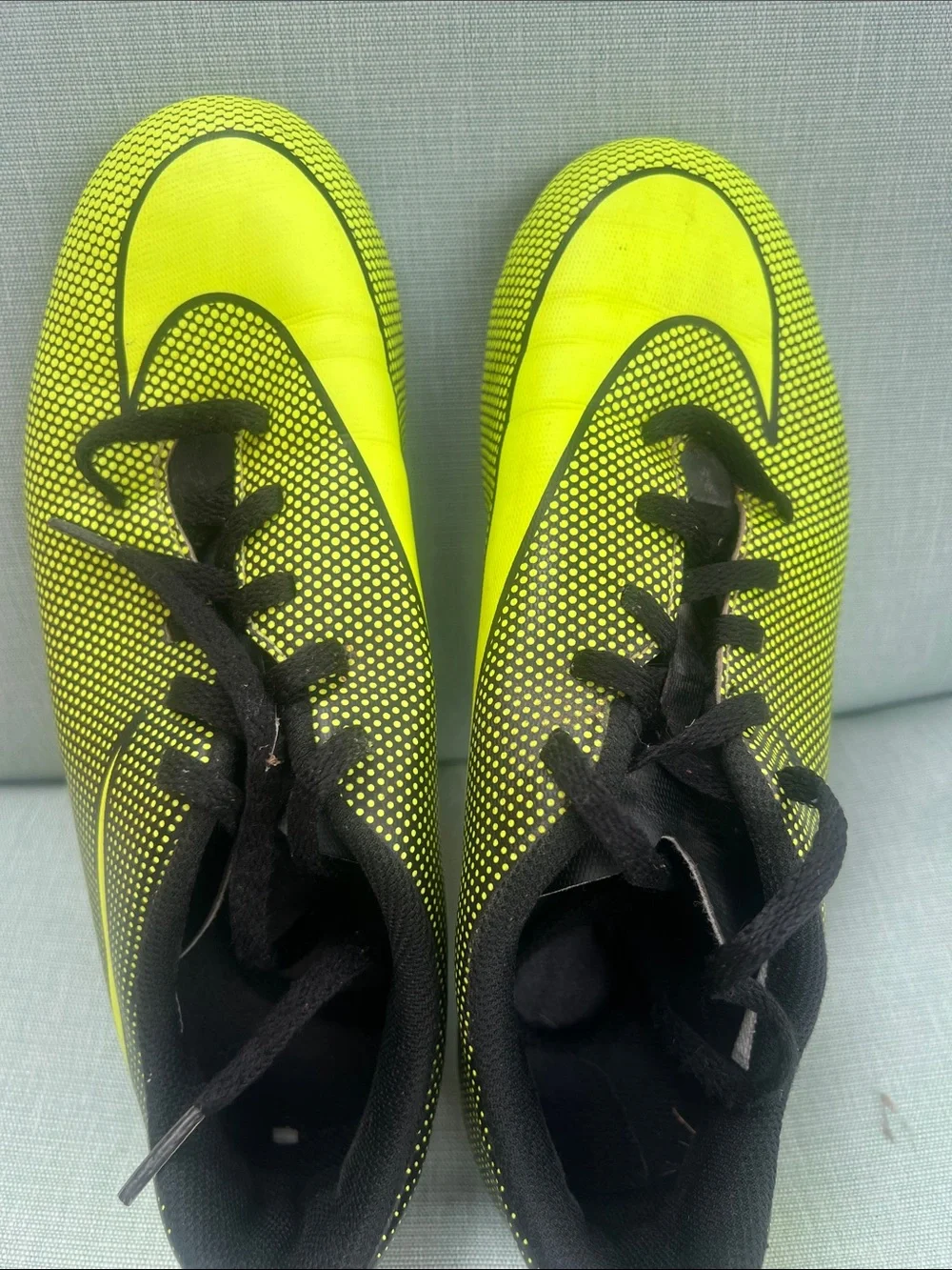 Nike Kids Green and Black Soccer Cleats
